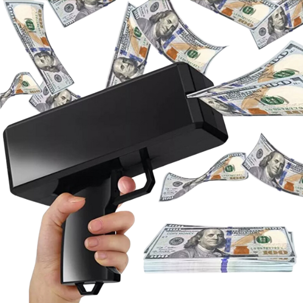 Pistol cu bani electric, 100 de bancnote