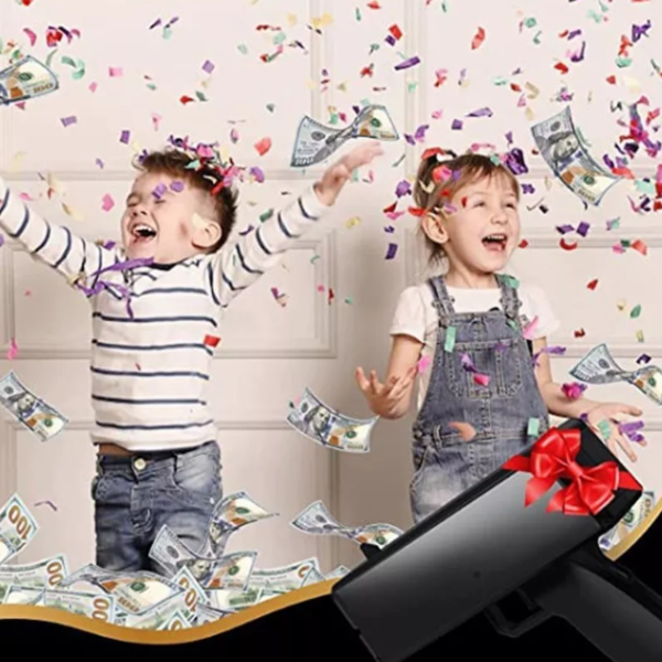 Pistol cu bani electric, 100 de bancnote