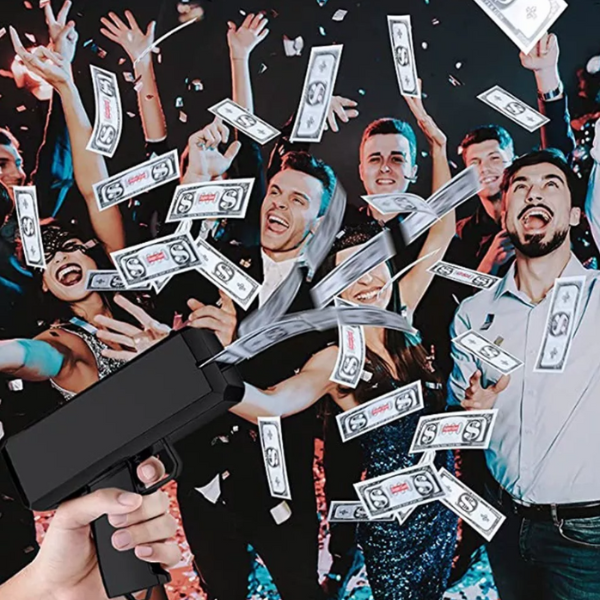 Pistol cu bani electric, 100 de bancnote