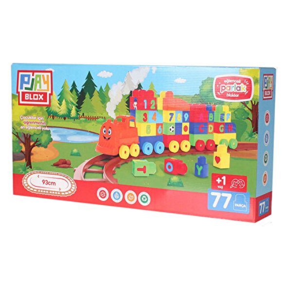 Set de construcție "Tren", 77 piese