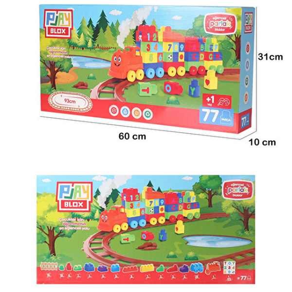 Set de construcție "Tren", 77 piese