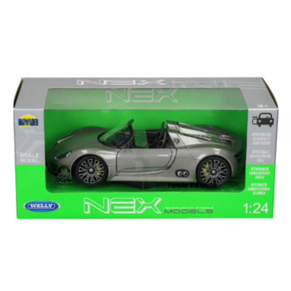 Mașina metalică de colecție PORSCHE 918 SPYDER 1:24 Welly