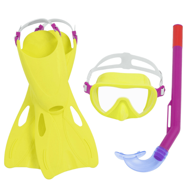 Bestway Set de înot (labe, mască, snorkel), 2 culori