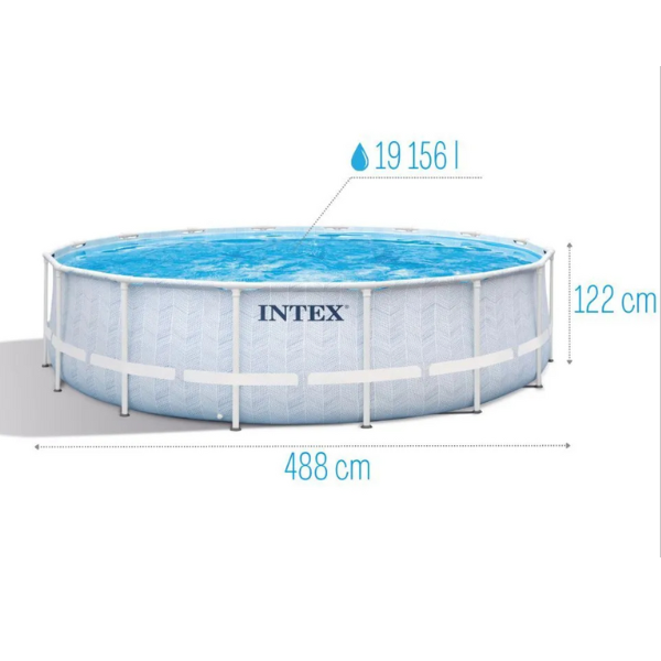 INTEX, CHEVRON PRISM FRAME PREMIUM POOL, 488 x 122 см, 19156Л, металлический каркас