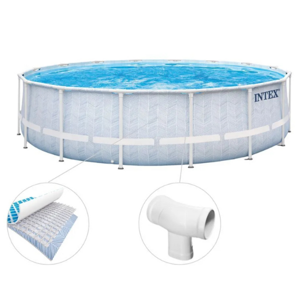 INTEX, CHEVRON PRISM FRAME PREMIUM POOL, 488 x 122 см, 19156Л, металлический каркас
