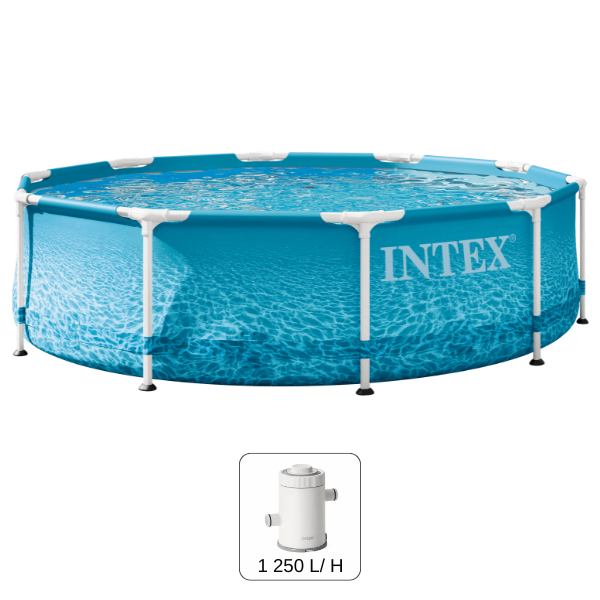 INTEX Бассейн BEACHSIDE METAL FRAME 305x76 см, 4485Л, металлический каркас