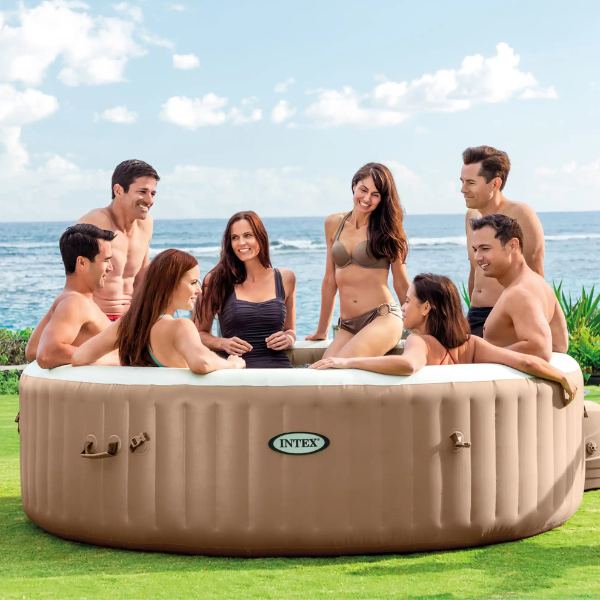 INTEX Надувной СПА джакузи “Sahara Tan Round Bubble Spa” 236х71см, 1339Л, 8-и местный