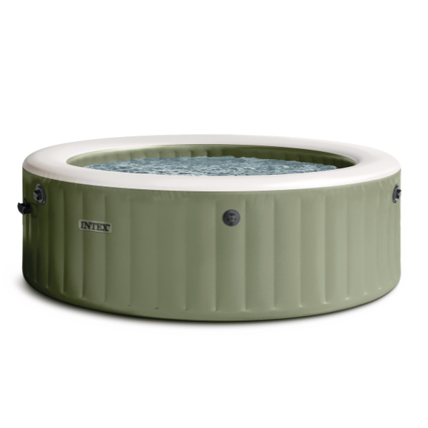 INTEX Надувной СПА джакузи “Bubble Massage” 196х71см, 795Л, 4-х местный, оливковый