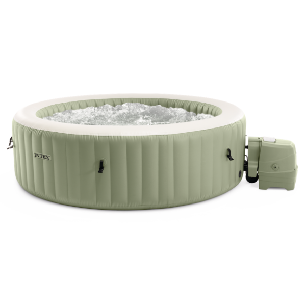 INTEX Надувной СПА джакузи “Bubble Massage” 196х71см, 795Л, 4-х местный, оливковый