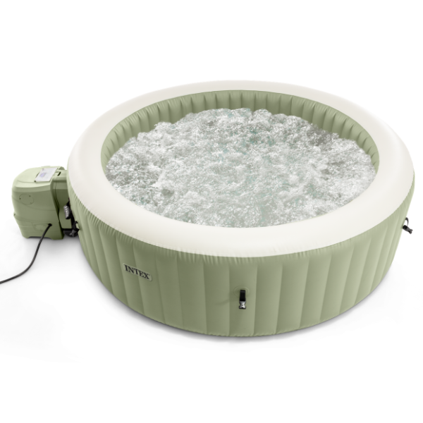 INTEX Надувной СПА джакузи “Bubble Massage” 196х71см, 795Л, 4-х местный, оливковый