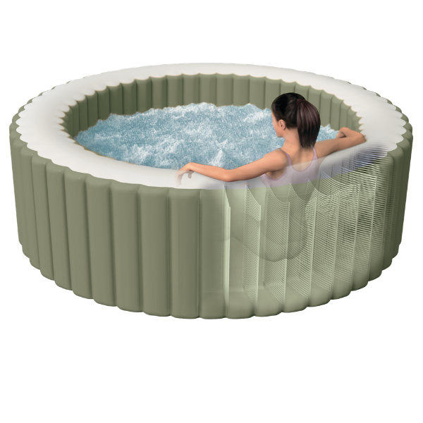 INTEX Надувной СПА джакузи “Bubble Massage” 196х71см, 795Л, 4-х местный, оливковый
