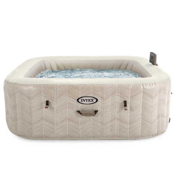 INTEX Надувной СПА джакузи “Chevron Deluxe Square Bubble” 173х71см, 795Л, 4-х местный