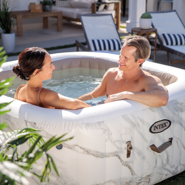INTEX Надувной СПА джакузи “Calacatta Dual Zone Deluxe” 175×71см, 795Л, 4-х местный