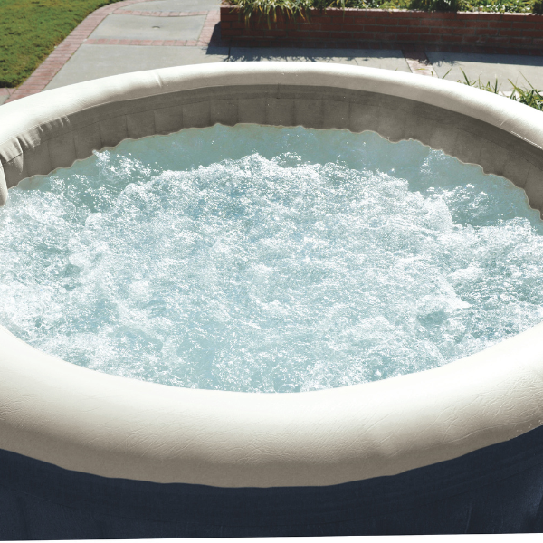 INTEX Надувной СПА джакузи “PureSpa Bubble Blue” 180х66см, 677Л, 4-х местный