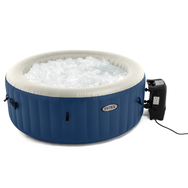 INTEX Надувной СПА джакузи “PureSpa Bubble Blue” 180х66см, 677Л, 4-х местный
