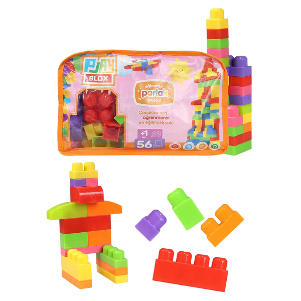 Конструктор с блестящими блоками "Play Blox", 56 элем.