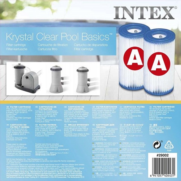 INTEX Filtru-catrige A (ambalaj cu 2 buc) (p/u pompe-filtru 28604, 28638, 28636 si 28674)