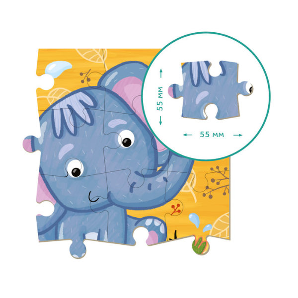 Puzzle "Elefant", 16 elem.