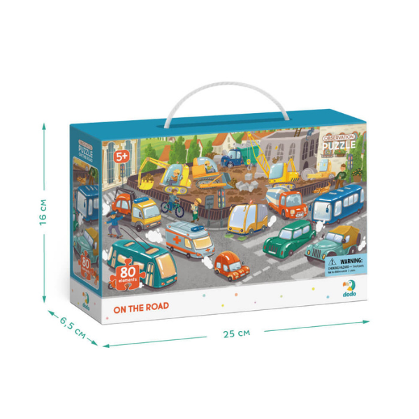 Puzzle "Atenție pe drum", seria Observation, 80 elem.