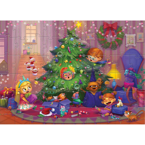 Puzzle "Prigatire de Craciun", 60 elemente