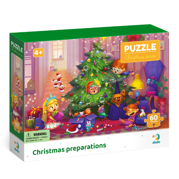 Puzzle "Prigatire de Craciun", 60 elemente