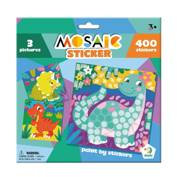 Mozaic cu abțibilduri "Dinozauri", 400 elem.
