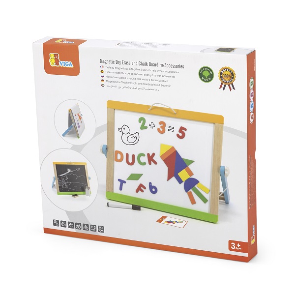 Magnetic Dry Erase and Chalk Board