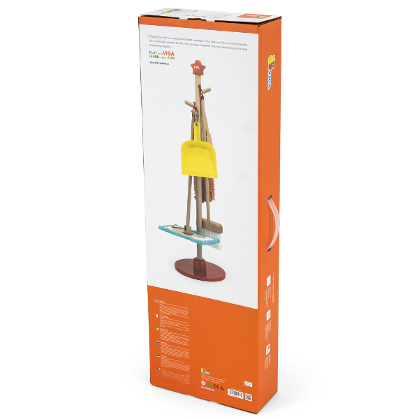 Set de 5 articole pentru menaj, pe suport