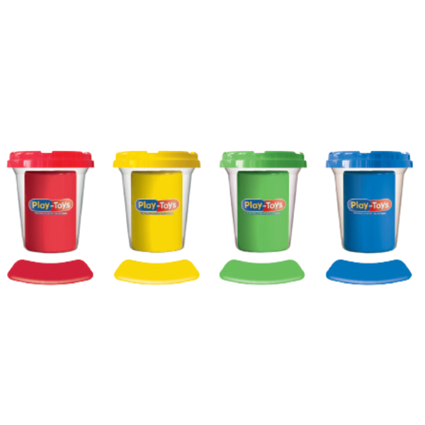 Set de plastilină în tub, clasic, 4 buc.