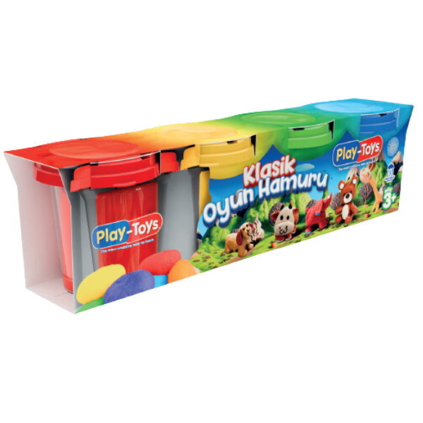 Set de plastilină în tub, clasic, 4 buc.