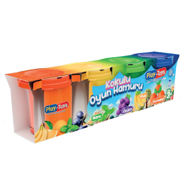 Set de plastilină în tub, parfumat, 4 buc.