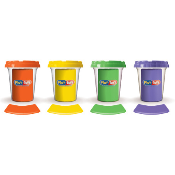 Set de plastilină în tub, parfumat, 4 buc.
