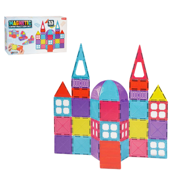Constructor magnetic "Construiește un castel de vis", 33 piese