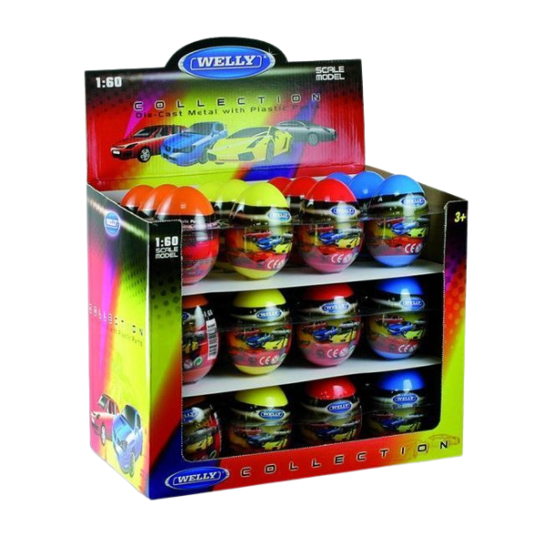 Коллекционные Металлические Машинки 1:60 WELLY, 12 моделей KINDER (25A)