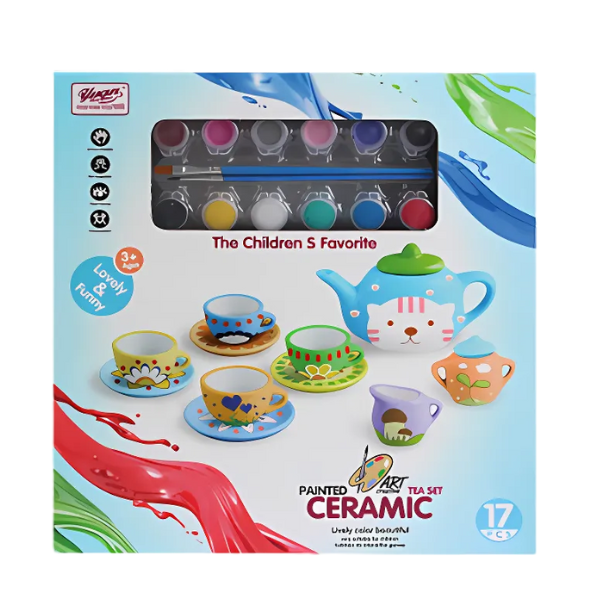 Set de creație „Serviciu de ceai din ceramică”, 17 piese