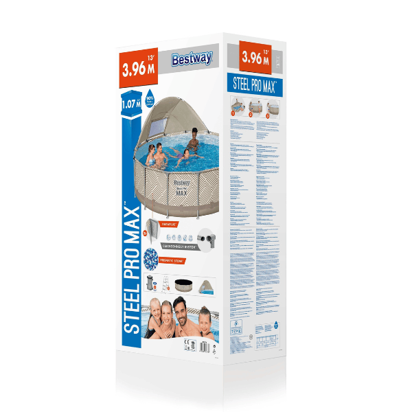 Bestway Бассейн STEEL PRO MAX 396х107 см, 11133Л, металлический каркас