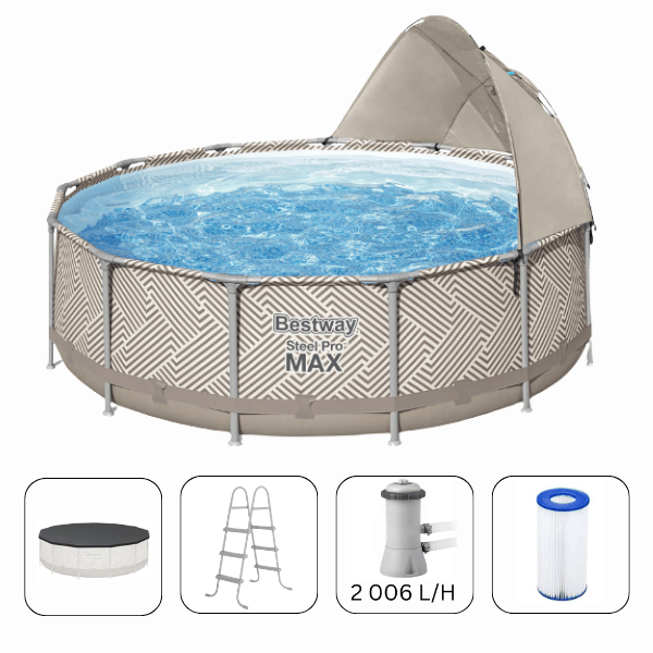 Bestway Бассейн STEEL PRO MAX 396х107 см, 11133Л, металлический каркас