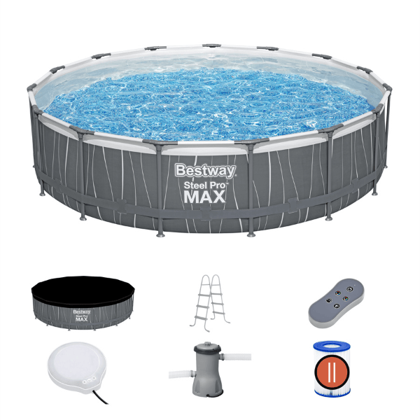 Bestway Бассейн STEEL PRO MAX 457х107 см, 14970л, металлический каркас, подсветка