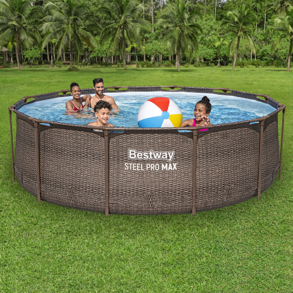 Bestway Бассейн STEEL PRO MAX Round Rotang 366x100 см, 9150Л, металлический каркас