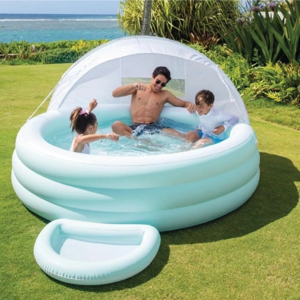 INTEX Надувной бассейн Swim Center™ Canopy Lounge с навесом, 277x221x137 см, 830Л, 3+