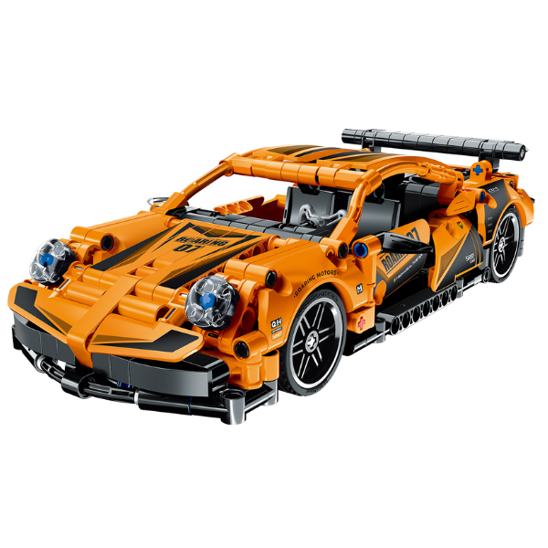 Set de construcție iM Master Mechanical Master „Supercar portocaliu”, cu inerție, 490 piese