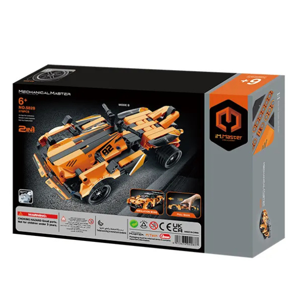 Конструктор 2 в 1, iM Master Mechanical Master "Спортивная машина", с инерцией , 278 элем.