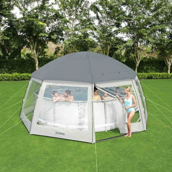 Bestway Cupolă rotundă pentru piscine, 600x600x295cm