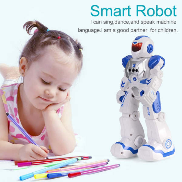 Robot Jack Royal cu telecomandă, albastru și roșu