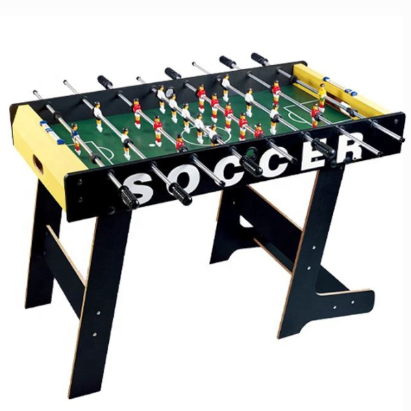 Masă de fotbal pliabilă din lemn, 117 × 61 × 80,5 cm