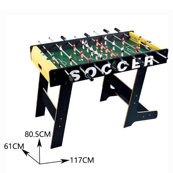 Masă de fotbal pliabilă din lemn, 117 × 61 × 80,5 cm
