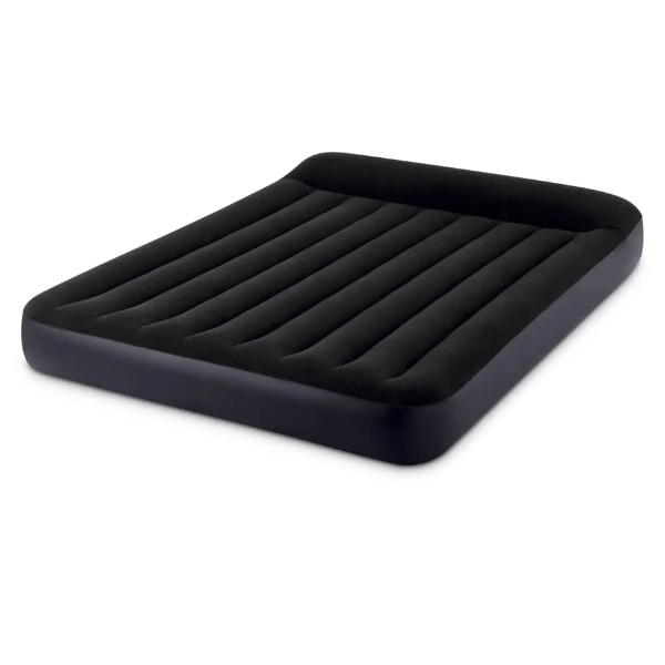 INTEX Надувной матрас “Pillow Rest Classic” 137x191x25 см с подголовником, встр.нас. 220-240В, до 272 кг