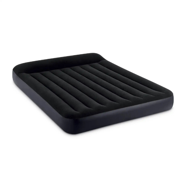 INTEX Надувной матрас “Pillow Rest Classic” 137x191x25 см с подголовником, встр.нас. 220-240В, до 272 кг