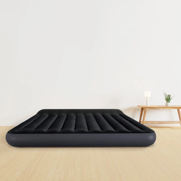 INTEX Надувной матрас “Pillow Rest Classic” 137x191x25 см с подголовником, встр.нас. 220-240В, до 272 кг