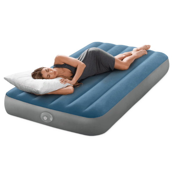 INTEX Saltea gonflabilă “Prestige Downy” 99x191x25 cm cu pompa integrată  5V, până la 136 kg